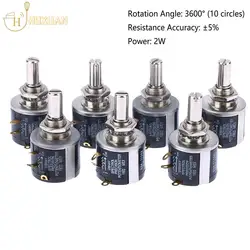 High Quality 1PCS 534-1-1 Spectorl Precision Coil Wire Wound Potentiometer 534 2w 100R 200R 500R 1K 2K 5K 10K 20K 50K 100k