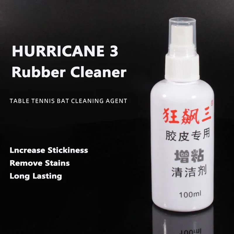 Table tennis rubber cleaner Rubber cleaning agent Table tennis rubber cleaning set HURRICANE 3 Table Tennis Rubber Adhesive Cleaning Spray Rubber Surface 100ml Table Tennis Racket Nutrient
