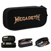 Creative Megadeths Pencil Cases Music Pencil Pouch Pen for Student Large Storage Bag Students School Zipper Accessories 1