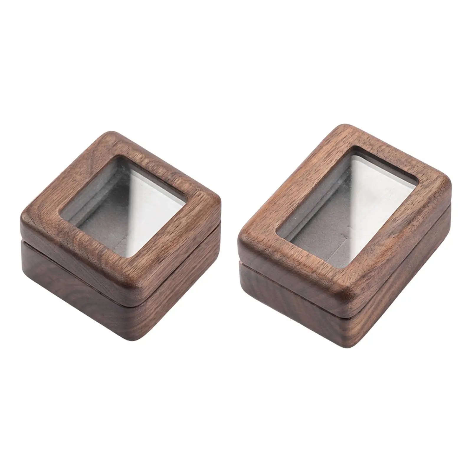 

Wedding Ring Box Wood Jewelry Organizer Display Case Bearer Box Jewelry Box for Engagement Brithday Anniversary Gift