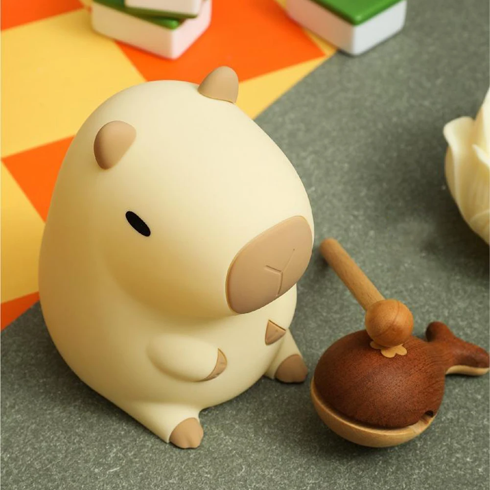 LED Night Light Cute Capybara Night Lamp 800mAh Battery Capybara Night Light For Boys, Girls, Kids 4.33x4.37x4.39 In
