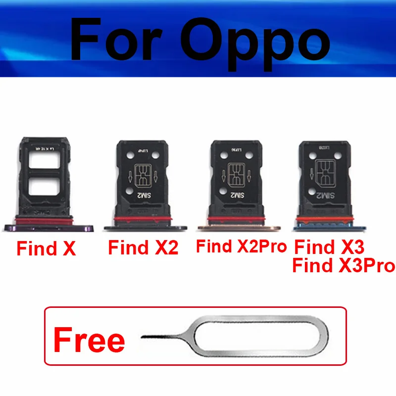 

SIM Card Tray For OPPO Find X X2 X3 Pro X3 X2 Lite Sim Card Slot Holder Micro SD Card Adapter Replacement Repair Parts Find X X2