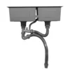 Modern Stainless Steel Inset Kitchen Sink Various Styles 2.0 Double Bowl + Waste 6
