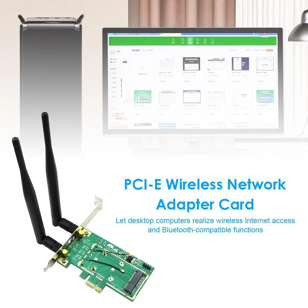 

Настольный адаптер PCIe, беспроводная сетевая карта, Wi-Fi мини PCI Express на PCIe, адаптер для компьютера