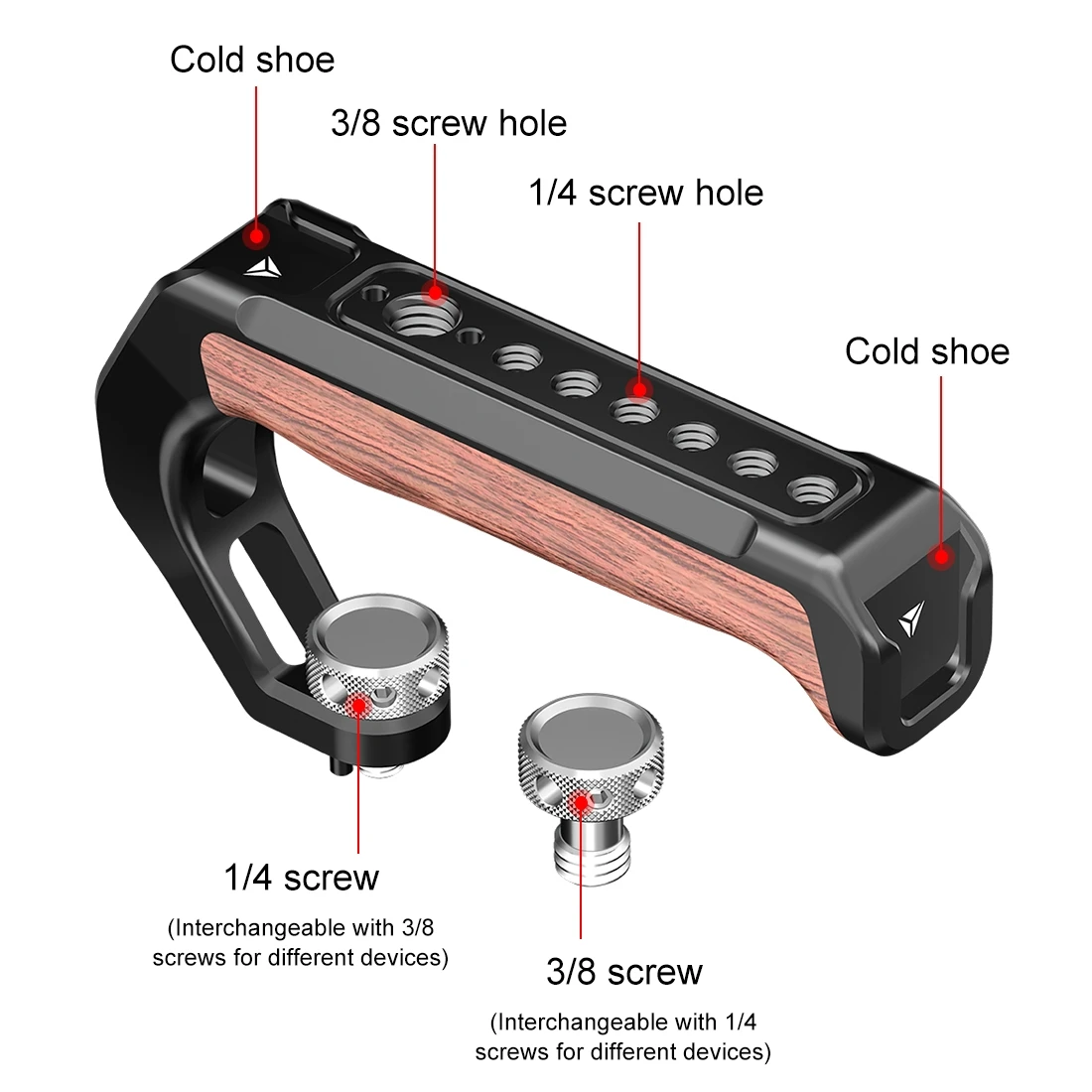 PULUZ für Nikon ZFC Holz Griff Metall Kamera Käfig mit 1/4 Schraube 3/8 zoll/Arri Positions Loch & Kalt schuh Stabilisator Rig – Detail 13