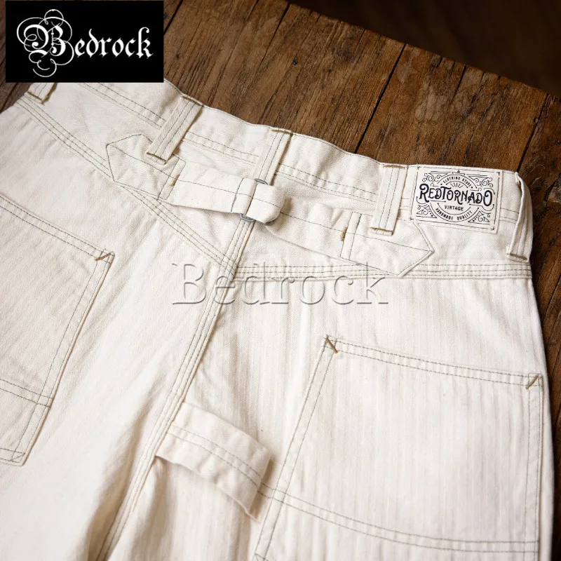 Herringbone Pattern Underground Work Suit Pants For Men High Waist Loose Straight Tube Locomotive Casual Pants Freewheelers Men