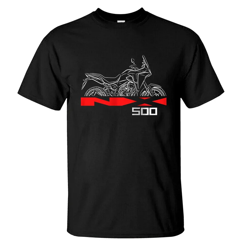 

2024 Men T Shirt Casual T-shirt Hondas NX500 Graphic Summer Short Sleeves 100% Cotton S-3XL Cool Tee