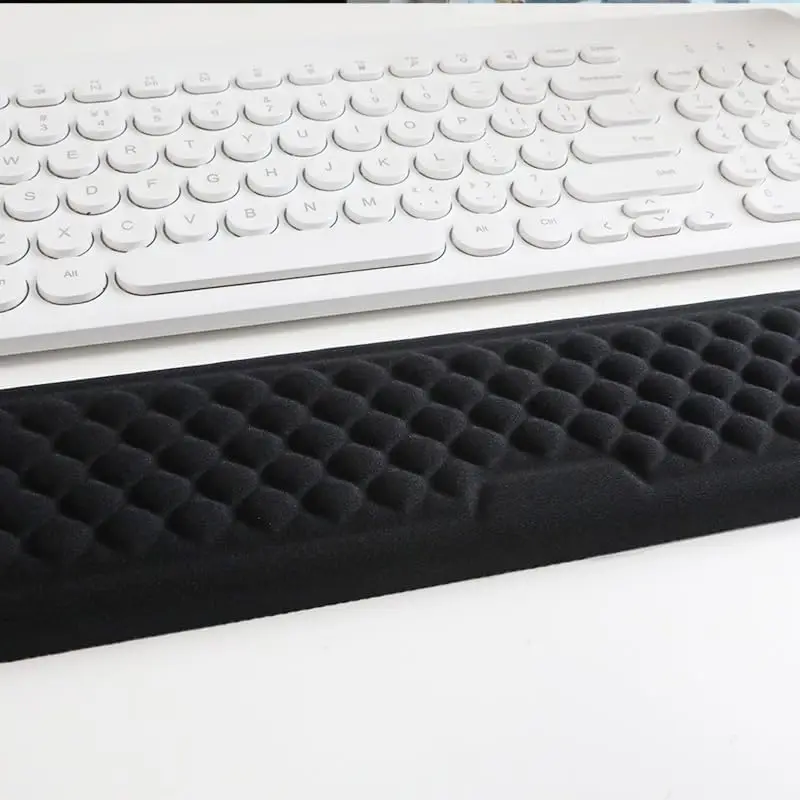 Ergonomic Keyboard Wrist Rest & Mouse Wrist Rest Set Memory Foam Cushion Durable Non-Slip Soft Lycra Support for Comfortable Typ