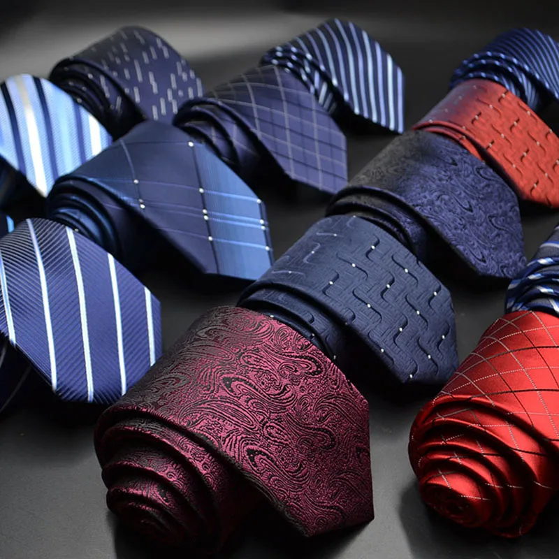 

HUISHI 25 Classic New Wedding Men Neck Tie Red Stripe Lattice Neckties For Men Business Fashion Luxury Plaid Striped Flower Tie