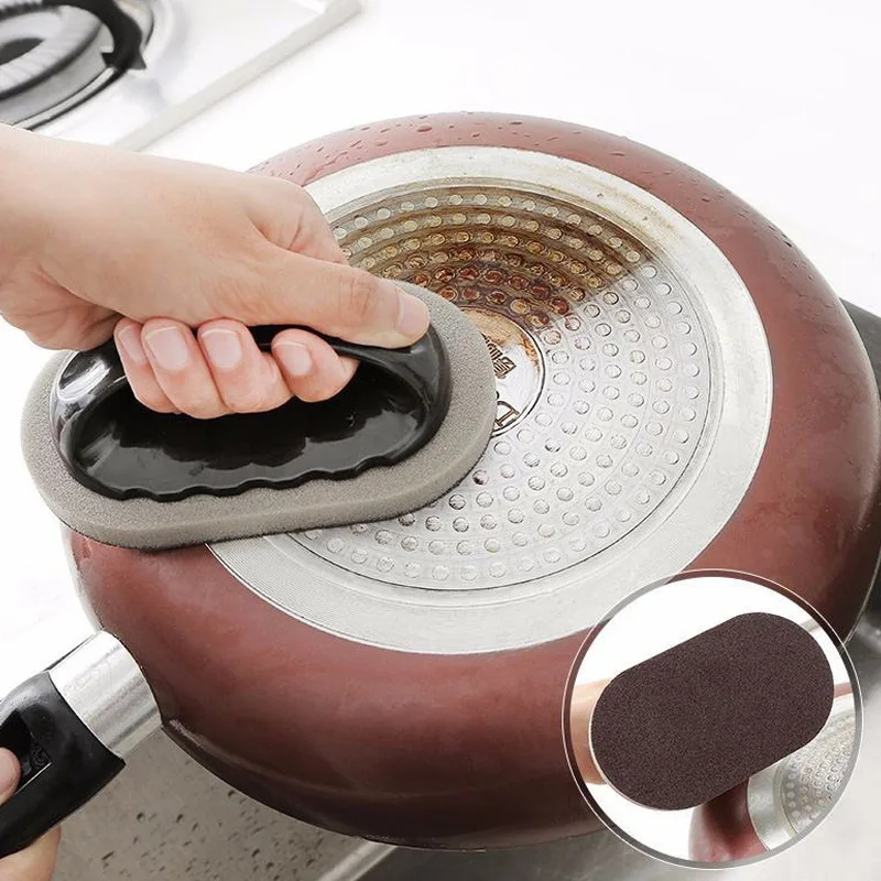 

Наждачная губка с ручкой, сверхпрочная щетка для обеззараживания, кухонная щетка для артефакт, кастрюля, шлифовальная наждачная бумага, скраб-губка