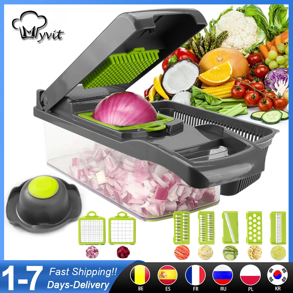 Vegetable Slicer Vegetable Cutter Food Slicer Food Shredder Vegetable Cutter Shredders 8 In 1 Kitchen Gadgets