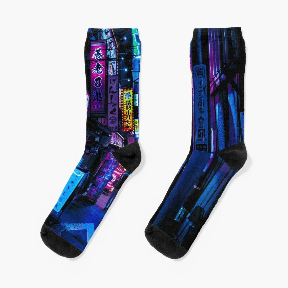 Blue Tokyo Alleys Socks halloween socks luxury socks Socks Women Men's