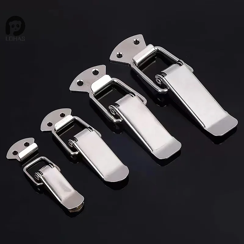 Loaded Draw Toggle Clamp Hasps Latch Catch Duck-mouth Buckle Hook Wooden Box Hasps Clamp Metal Spring Catch Clasp toggle latches jewelry box hasps decorative latches
