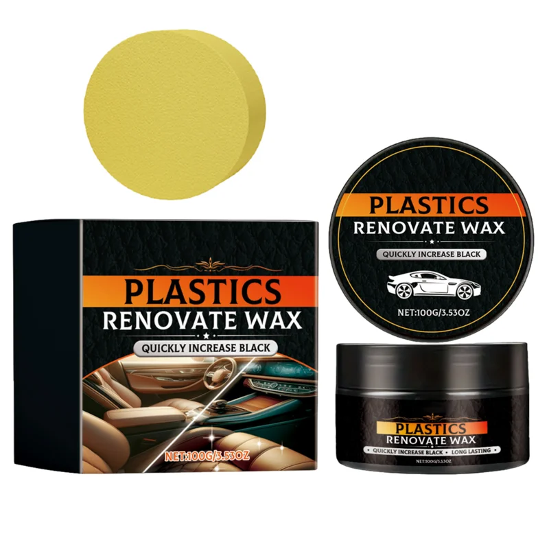 

Leather Restoration Wax 100g Coating Trim Restorer Car Interior Restorer With Sponge Leather Conditioner And Cleaner Protective