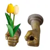 Wall Sculpture Flower Vase Resin Fist Shape Flower Arranger Hand Sculpture Plant Holder Home Decorations 1