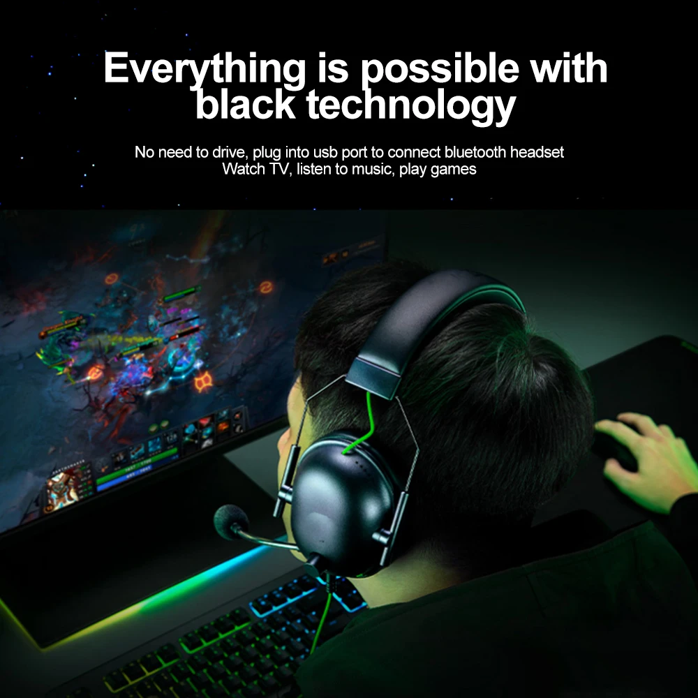 Description Picture 3 of item4 in 1 USB Bluetooth 5.1 Adapter Wireless Audio Receiver Transmitter USB External Sound Card 3.5 Jack AUX Car Speaker Adaptor