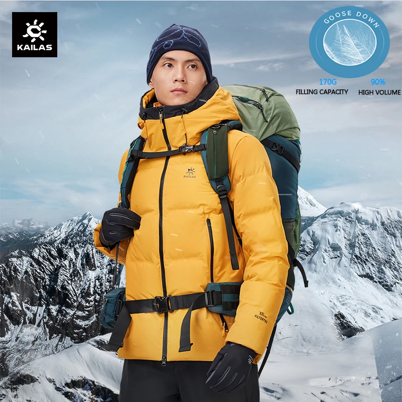 KAILASGooseDownJacketforMenWinterWarmThickenedCampingJacketOutdoorWaterproofHiking