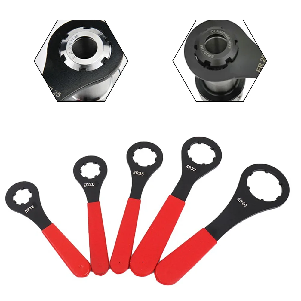

1pcs O Type ER16 ER20 ER25 ER32 Collet Wrench For ER Nut Collet Chuck Machine Tool For Nut Locking Removal Hand Tool Accessories