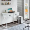 Vanity Desk with Storage, Home Office Computer Desk for Small Spaces, Modern Work Writing Study Table 1