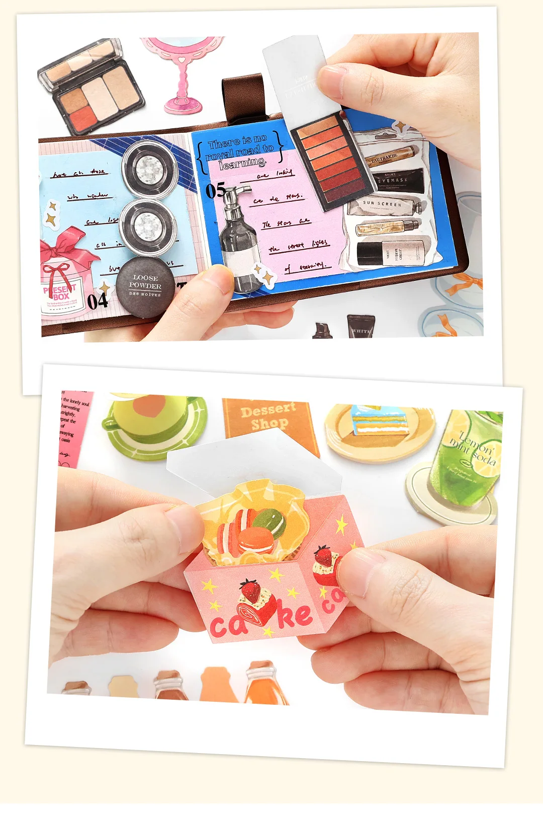 25 Stück Kawaii kreative Kosmetik Kleingerät Aufkleber Material Pack DIY Tagebuch handgemachte Scrapbook ästhetische Lieferungen – Detail 4