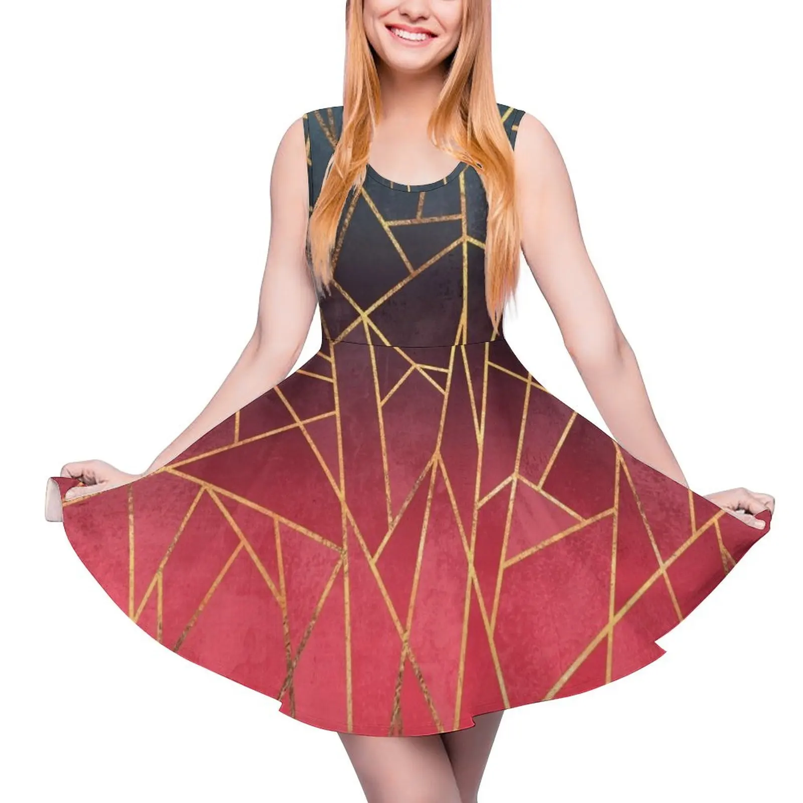Shattered Ombre 2 Sleeveless Dress cute dress sexy dress for women