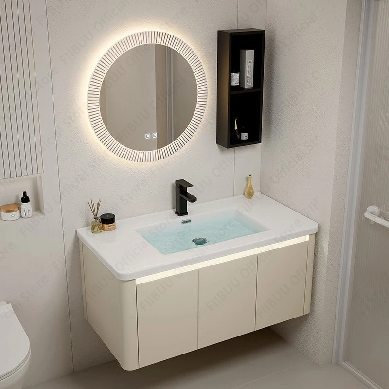 Modern Bathroom Vanity Wall Mounted Bathroom Storage Cabinet, High-Definition Mirror Integrated Furniture Accessories
