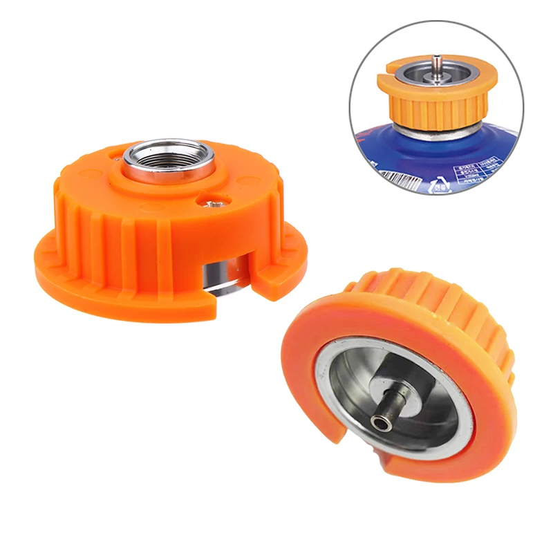 Adaptateur bouteille gaz camping cuivre aluminium orange 45x20mm