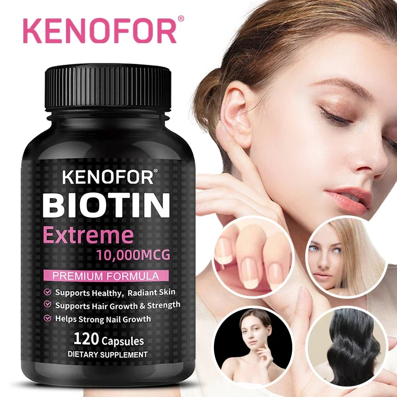 

Maximum Strength Biotin 10,000 Mcg Dietary Supplement Helps Support Healthy Hair, Skin, and Nails, 120 Softgels