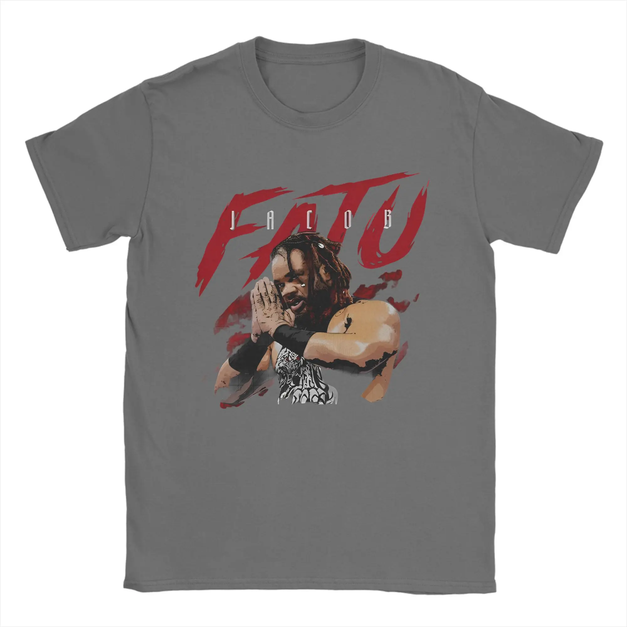 Unisex Jacob Fatu Grunge Style Cotton T-Shirt - Cool Short Sleeve Round Collar Tee