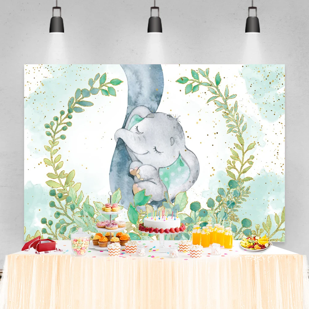 Elephant Baby Shower Backdrop For Photography Baptism Boy Girl First  Birthday Party Decor Kids Portrait Backgrounds Photo Studio - AliExpress, image size:1000x1000