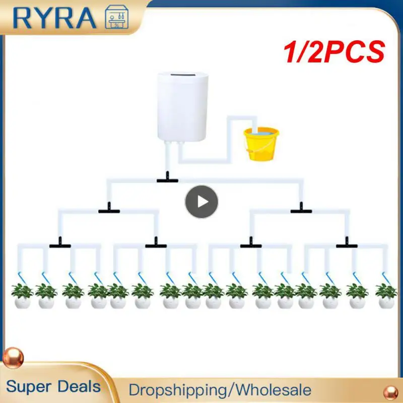 

Автоматическая система капельного орошения, садовый контроллер насоса с таймером для полива теплиц и растений в горшке, 1/2 шт.