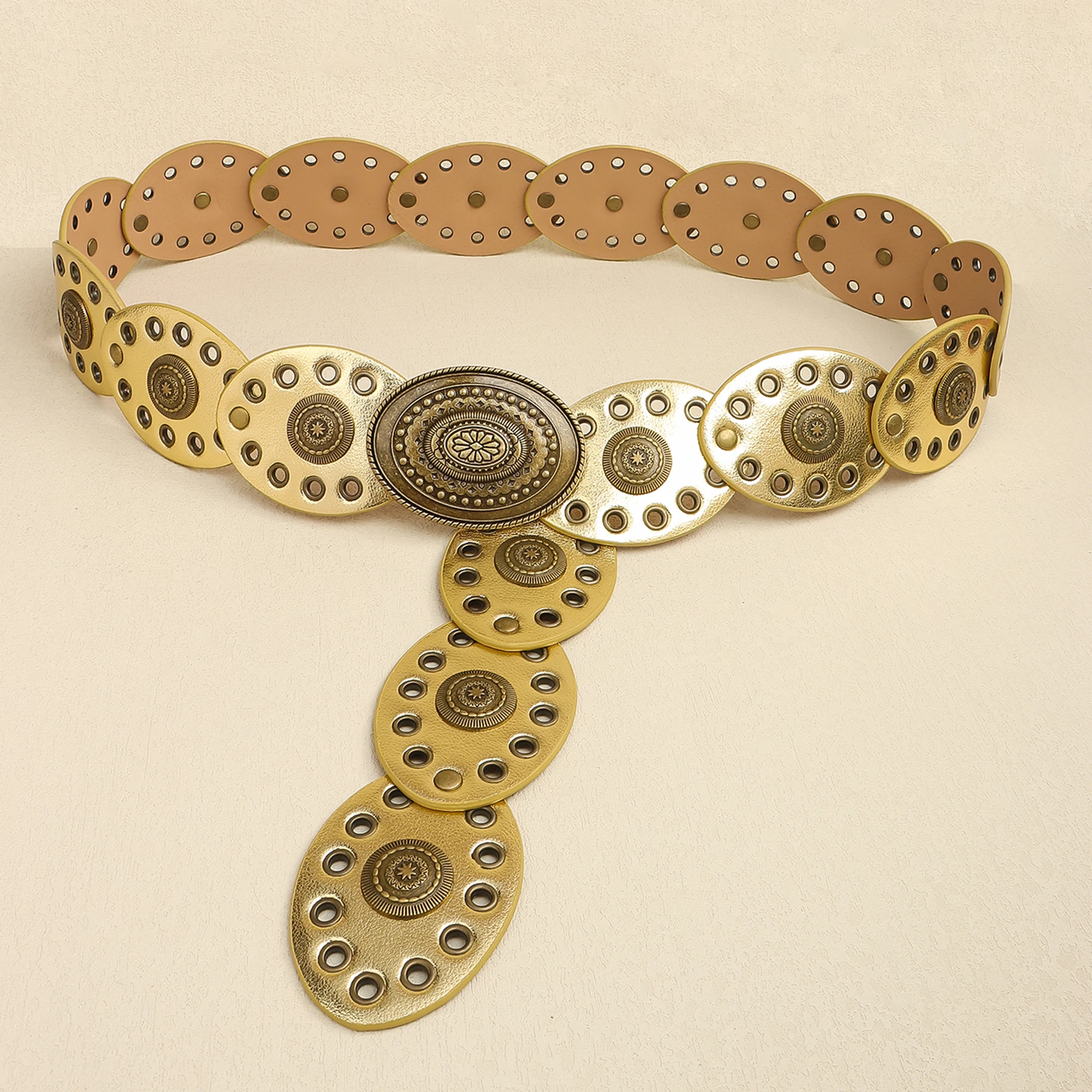 Der neue böhmische lässige kleine Disc-Mode-Gürtel mit hohem Sinn für Frauen, verziert mit Rock-Hosengürtel – Detail 17