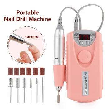 Ponceuse à ongles sans fil pour manucure, polisseuse à ongles portable, perceuse à ongles aste, fraise, ponceuse à vernis N64.Polish, 35000 tr/min
