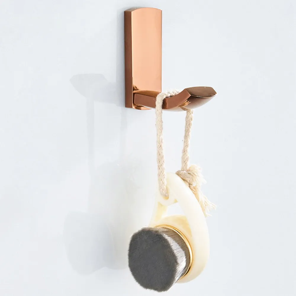 Rose Gold Copper Brass Square Shape Bathroom Accessories Set Towel Bar Toilet Paper Holder Robe Hook Wall Mounted azh105