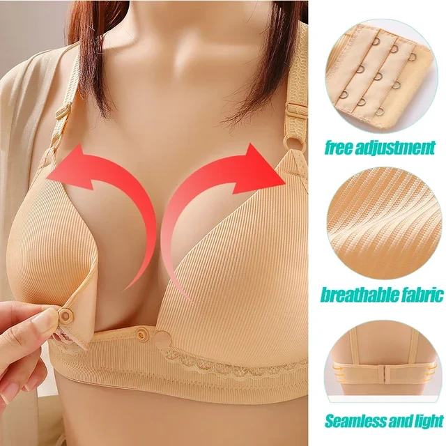 Pregnant Women's Nursing Bra Thin Type Gathering And Anti-sagging