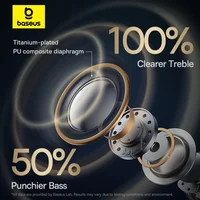 Baseus Bowie MA10 Pro ANC Wireless Earphones 48dB Hybrid ANC Bluetooth 5.3 Earbuds IPX6 Waterproof 4-Mics ENC Sports Headphones - Image 4