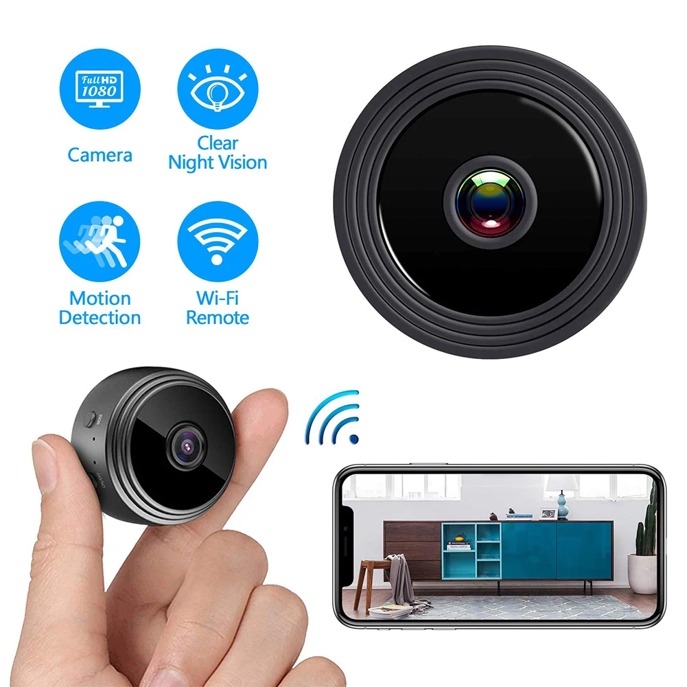 1 Pz Mini Telecamera 1080P Hd Telecamera Di Sorveglianza Wireless Versione Notturna Micro Telecamera Telecamera Di Sicurezza Domestica Videocamere Per