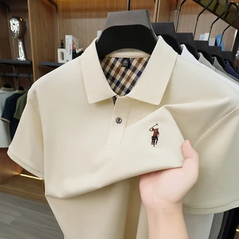 Designer marca Polo camicia a maniche corte uomo estate nuovo lusso golf pony ricamo casual moda traspirante high-end T-shirt