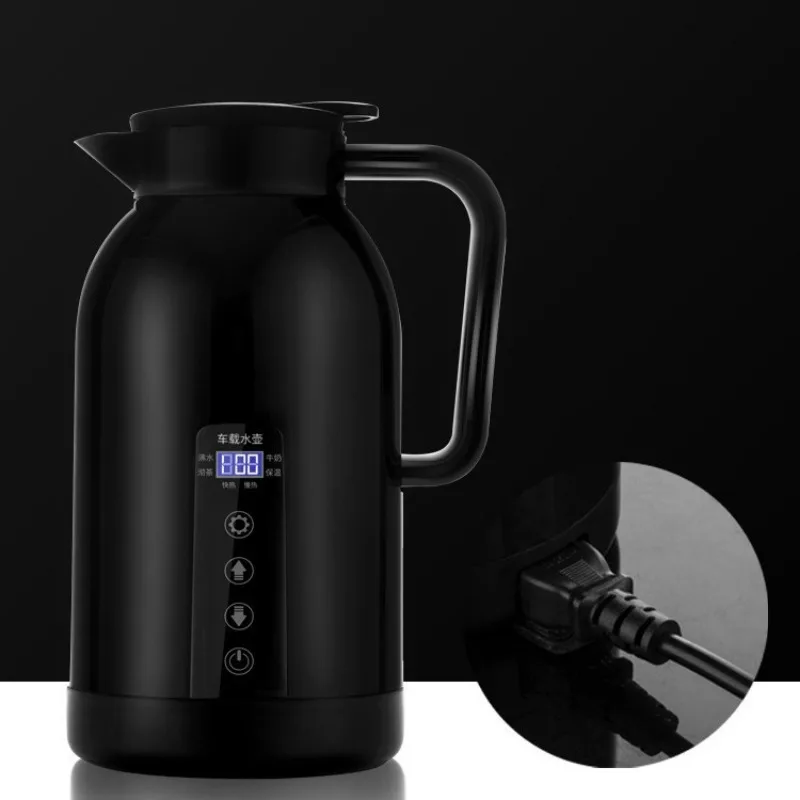 Portable Car Hot Kettle 1200ML Water Heater Travel Auto 12V/24V For Tea Coffee 304 Stainless Steel Large Capacity For Vehicle electric kettle
