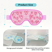 1Pc Gel Cooling Eye Mask for Eyes - Reusable, Adjustable, Soothing Ice Pack Eye Mask with Plush Backing, Paraben Free 2