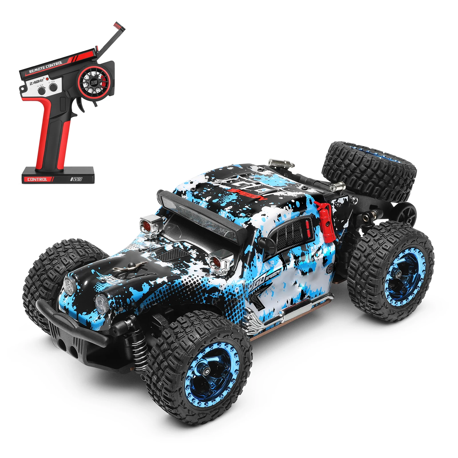 専用二台 Wltoys 284161 1:28 4wd-子供用ライト付き車,ラジコンオフロード