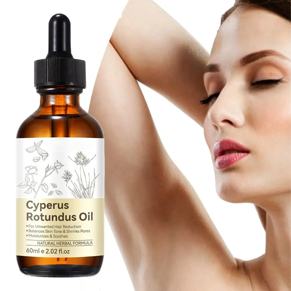 60ml Reducing Body Hair Growth Cyprus Rotundus Oil Smoothing Skin Ensuring Skin Pure Natural Oil Hydrates Deeply