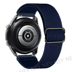 Adjustable Elastic Nylon Watch Strap, 20/22mm - Versatile and Comfortable Bracelet Band for 22mm watch band (Midnight blue 26)