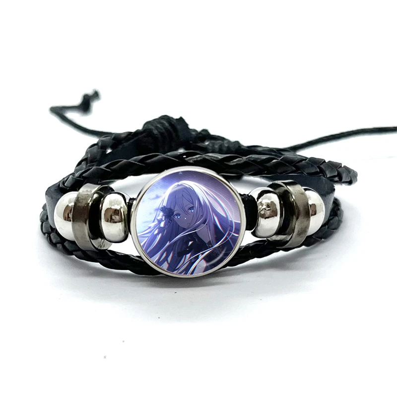 Project SEKAI Anime Yoisaki Kanade Leather Bracelets Glass Dome Snap Button Bracelet & Bangles Fashion Women Men Jewelry 5