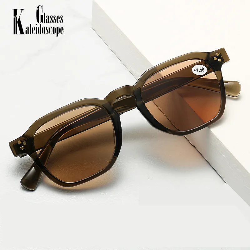 

Очки для чтения женские/мужские синие с квадратной градиентной оправой, 2023/1,0/1,5/2,0