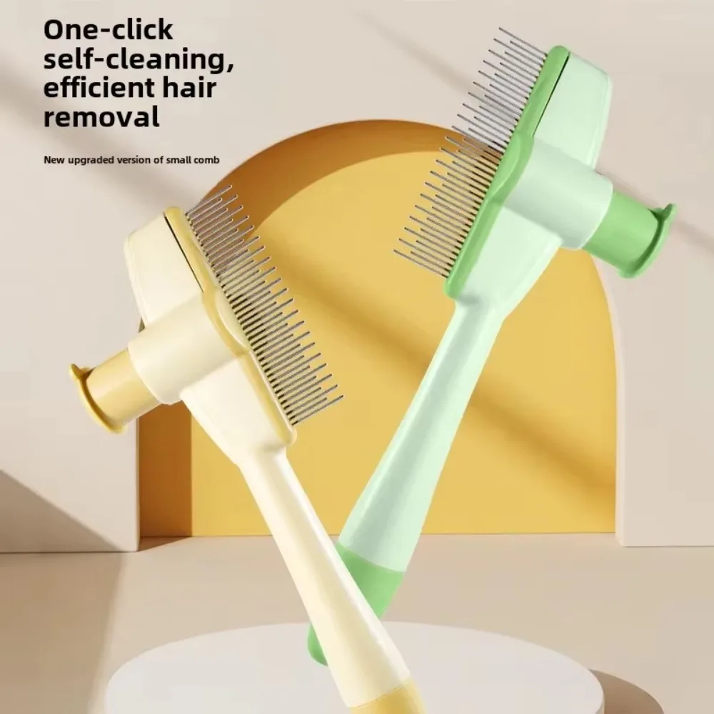 Cat Dog Comb Open Knot Hair Removal Artifact Pet Self-cleaning Comb Row Hair Massage Knot Removal Special Grooming