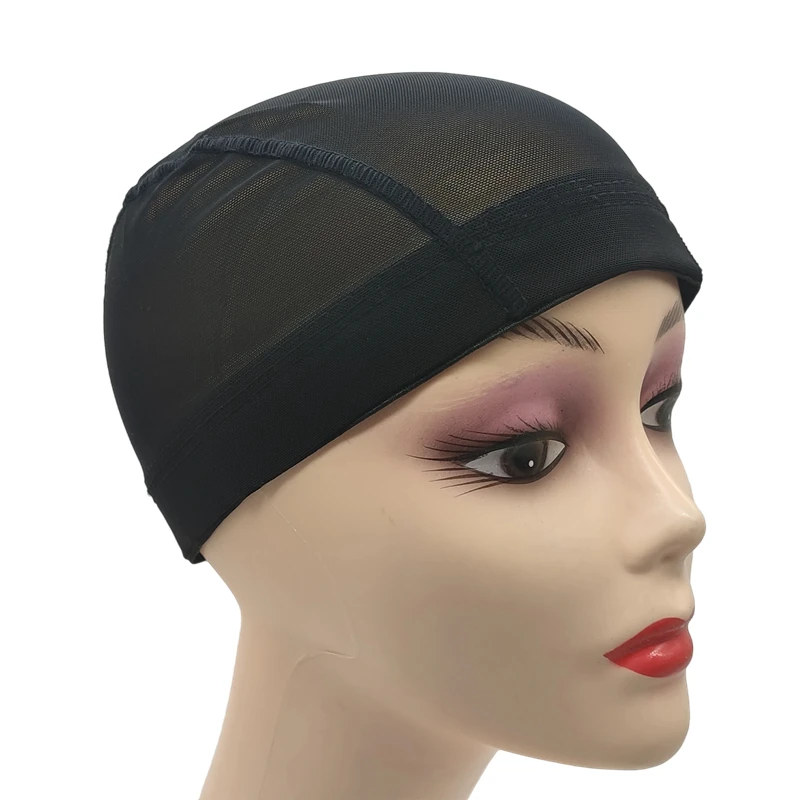 1/2Pcs Wig Caps Mesh Cap for Making Wig Stretchable Hairnets with Wide Elastic Band Mesh Dome Cap for Wigs S/M/L 3 Size