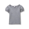 Girls' 100% Cotton Short Sleeve Summer Puff Tee T shirts for School & Play Toddler Teenagers Casual Tops Tees Solid 1-14Yrs 4