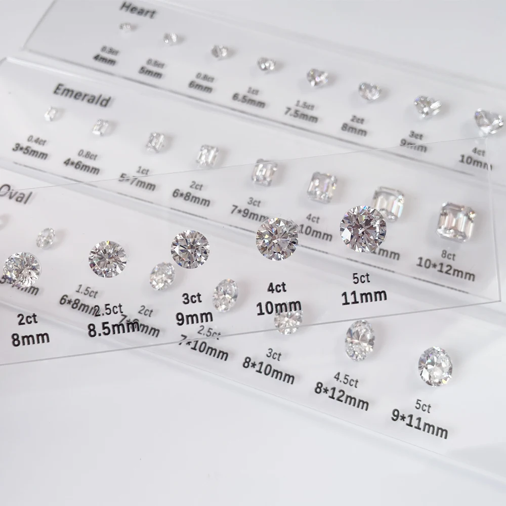 LETMEXC 5A Cubic Zirconia Diamond Cut Mix Different Size