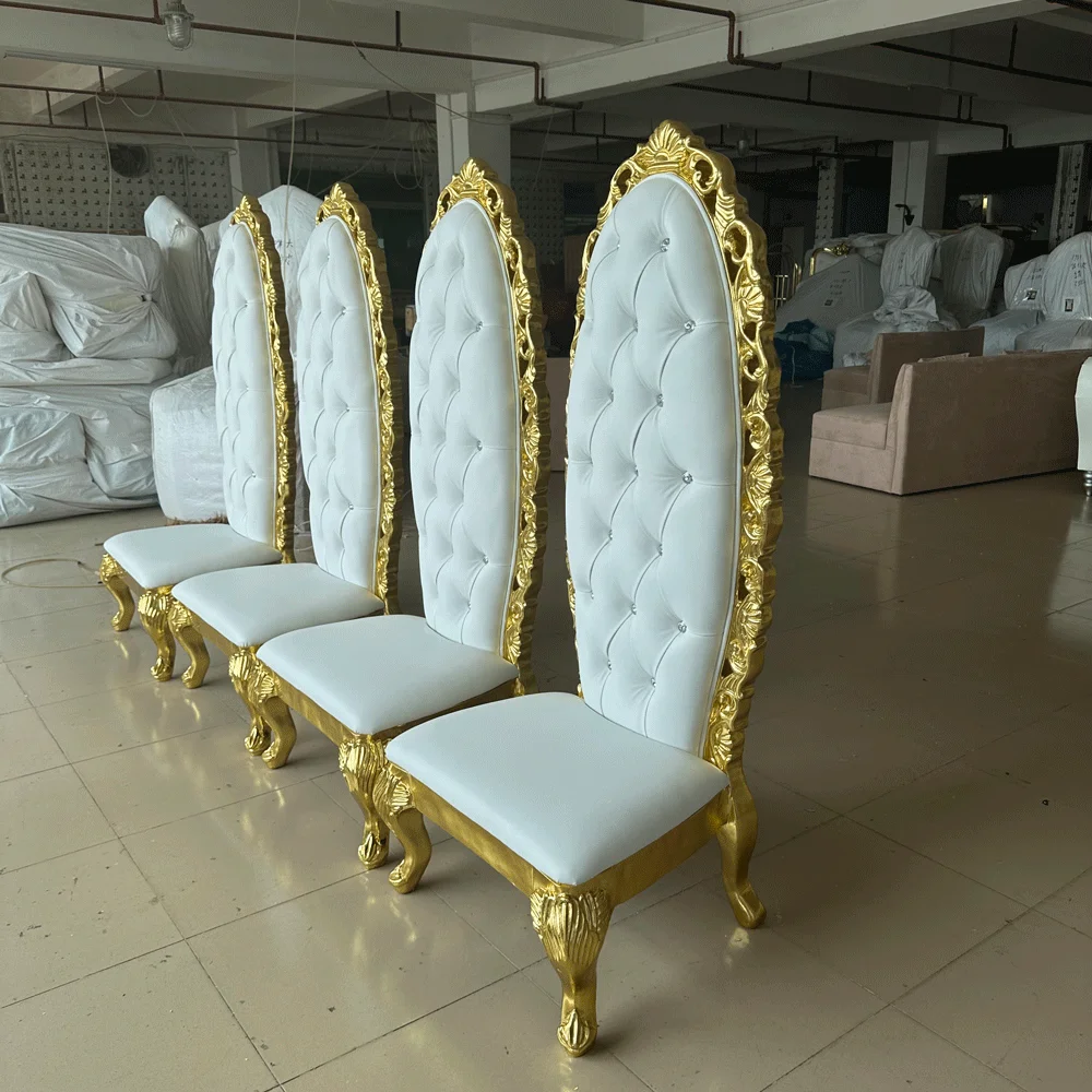 2pcs Beautiful Stylish Event Funiture Luxury Silver Throne Chairs For Party Evnet Wedding